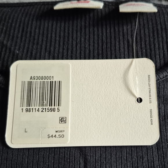 Levi's Black Ribbed Top - Picture 4 of 5